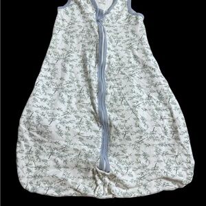 Mosebears Baby Sleep Sack with Blue Trim